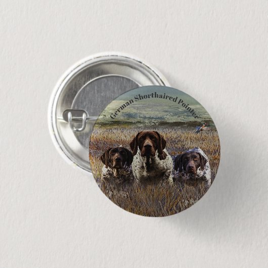 Duitse Shorthaired Pointer Ronde Button 3,2 Cm (Voorkant /achterkant)