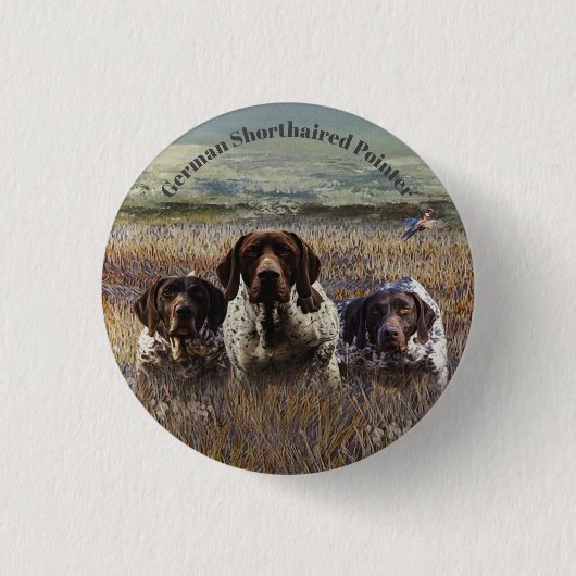 Duitse Shorthaired Pointer Ronde Button 3,2 Cm (Voorkant)