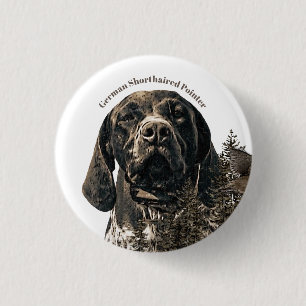Duitse Shorthaired Pointer Ronde Button 3,2 Cm
