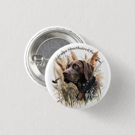 Duitse Shorthaired Pointer Ronde Button 3,2 Cm (Voorkant /achterkant)