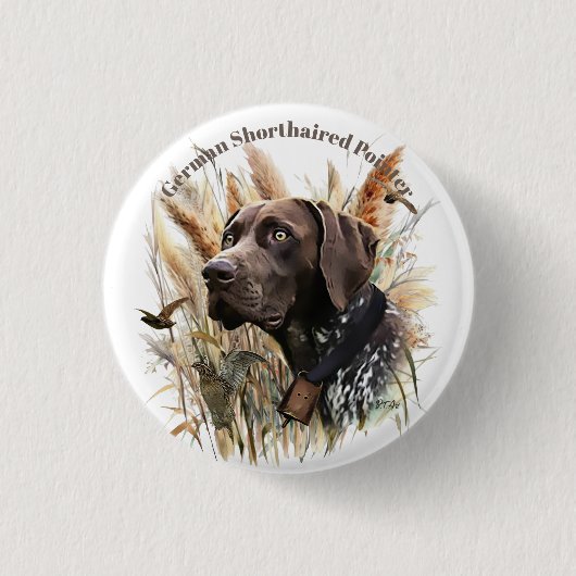 Duitse Shorthaired Pointer Ronde Button 3,2 Cm (Voorkant)