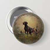 Duitse Shorthaired Pointer Ronde Button 7,6 Cm (Voorkant /achterkant)