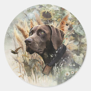 Duitse Shorthaired Pointer Ronde Sticker