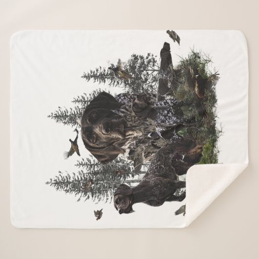 Duitse Shorthaired Pointer Sherpa Deken (Voorkant (horizontaal))