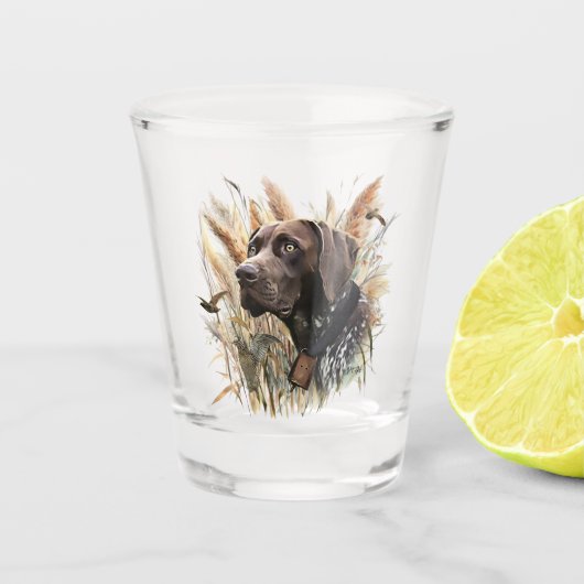 Duitse Shorthaired Pointer Shot Glas (Voorkant)