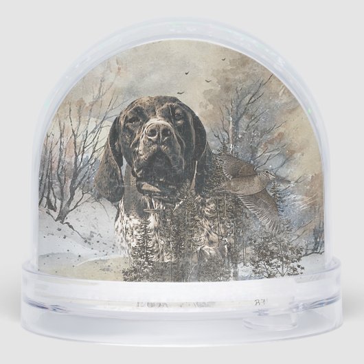 Duitse Shorthaired Pointer Sneeuwbol (Achterkant)