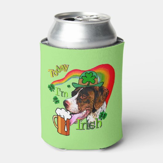 Duitse Shorthaired Pointer St Patricks Day Blikjeskoeler (Blikje Voorkant)