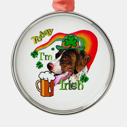 Duitse Shorthaired Pointer St Pattys Metalen Ornament (Voorkant)
