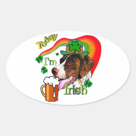 Duitse Shorthaired Pointer St Pattys Ovale Sticker
