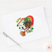 Duitse Shorthaired Pointer St Pattys Ovale Sticker (Envelop)