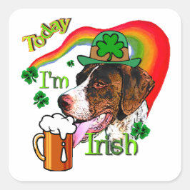 Duitse Shorthaired Pointer St Pattys Vierkante Sticker