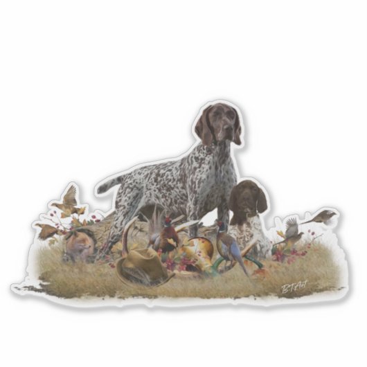 Duitse Shorthaired Pointer Sticker (Voorkant)