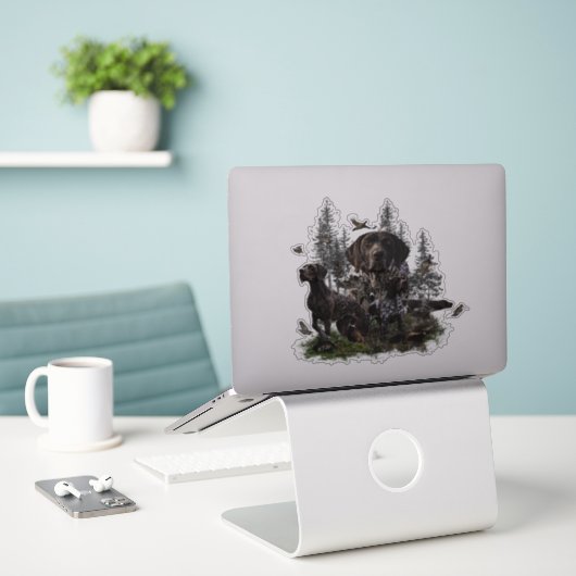 Duitse Shorthaired Pointer Sticker (Laptop op bureau)
