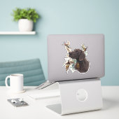 Duitse shorthaired pointer sticker (Laptop op bureau)
