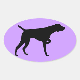 Duitse Shorthaired Pointer-stickers Ovale Sticker