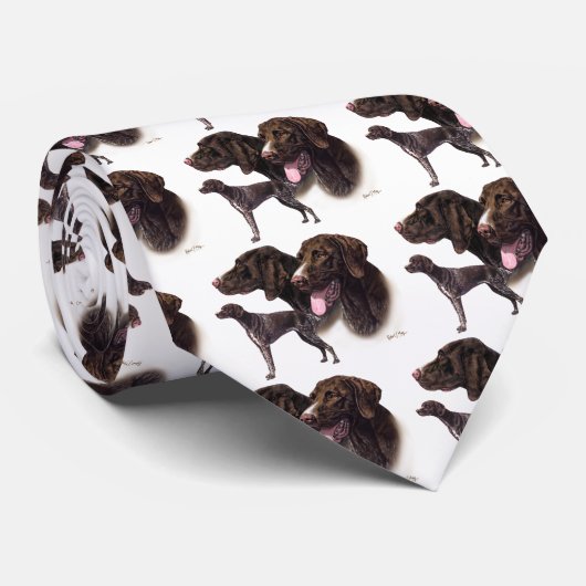 Duitse Shorthaired Pointer Stropdas (Opgerold)