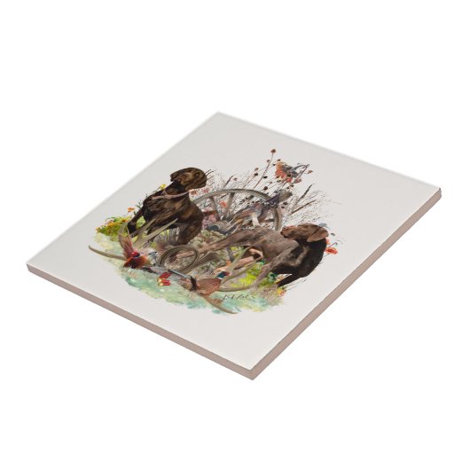 Duitse Shorthaired Pointer Tegeltje (Zijkant)