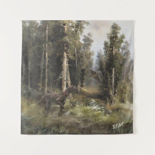 Duitse Shorthaired pointer Wandkleed (Voorkant)