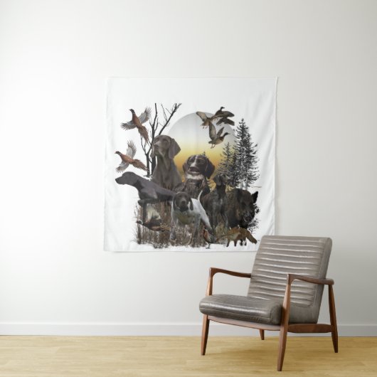 Duitse Shorthaired Pointer Wandkleed (In situ)