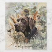 Duitse Shorthaired Pointer Wijn Etiket (Enkel label)
