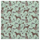 Duitse Shorthaired Pointer wiking dog munt Stof (Swatch)