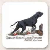 Duitse Shorthaired Pointer, ZACHAR Tapestry Poster Bier Onderzetter (Voorkant)