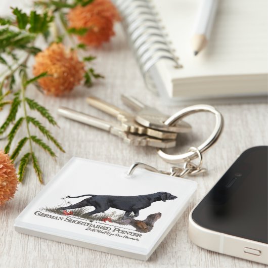 Duitse Shorthaired Pointer, ZACHAR Tapestry Poster Sleutelhanger (Voorkant Rechts)