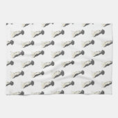 Duitse Shorthaired Pointer (zwart-wit) Theedoek (Horizontaal)