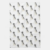 Duitse Shorthaired Pointer (zwart-wit) Theedoek (Verticaal)