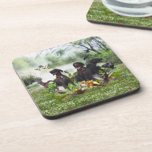 Duitse Shorthaired Pointers Bier Onderzetter (Linkerzijde)