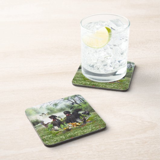 Duitse Shorthaired Pointers Bier Onderzetter (Rechterzijde)