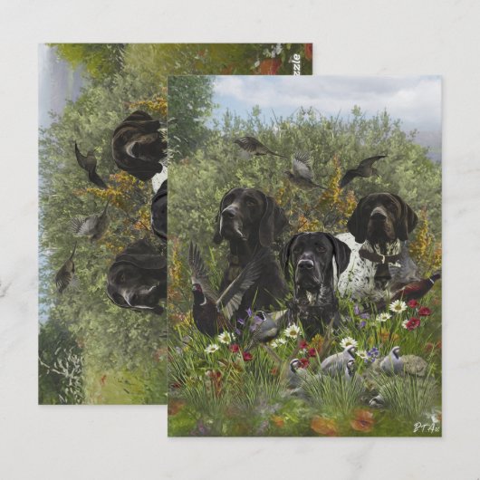 Duitse Shorthaired Pointers Briefkaart (Voorkant / Achterkant)