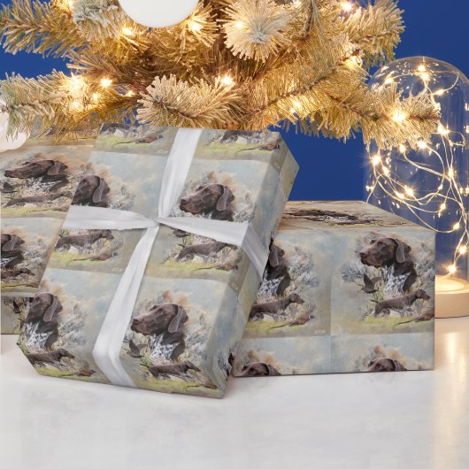 Duitse Shorthaired Pointers Cadeaupapier (Feestdagen)