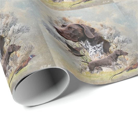 Duitse Shorthaired Pointers Cadeaupapier (Rol Hoek)