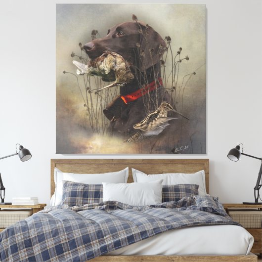 Duitse Shorthaired Pointers Canvas Afdruk (Insitu (Slaapkamer))