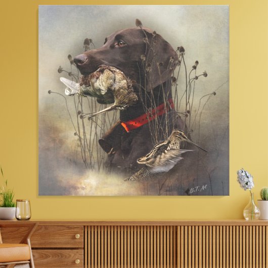 Duitse Shorthaired Pointers Canvas Afdruk (Insitu (Woonkamer))
