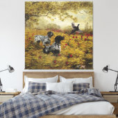 Duitse Shorthaired Pointers Canvas Afdruk (Insitu (Slaapkamer))