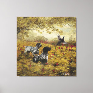 Duitse Shorthaired Pointers Canvas Afdruk