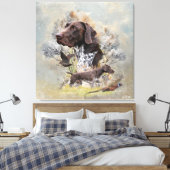 Duitse Shorthaired Pointers Canvas Afdruk (Insitu (Slaapkamer))