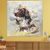 Duitse Shorthaired Pointers Canvas Afdruk (Insitu (Woonkamer))