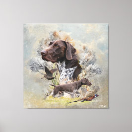 Duitse Shorthaired Pointers Canvas Afdruk