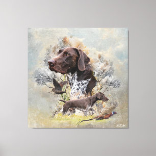 Duitse Shorthaired Pointers Canvas Afdruk