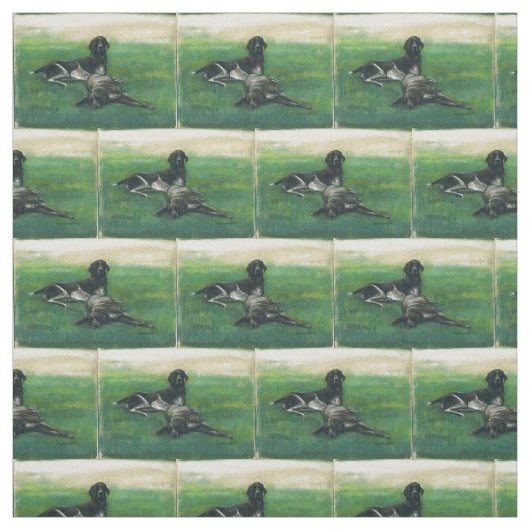 Duitse shorthaired Pointers Dog Art Fabric Stof (Swatch)