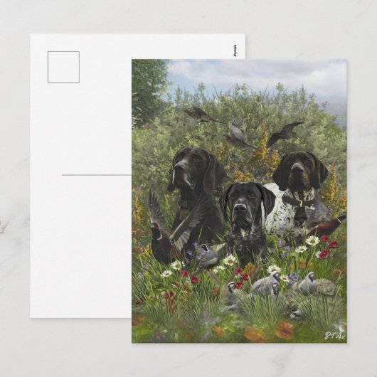 Duitse Shorthaired Pointers Feestdagenkaart (Voorkant / Achterkant)