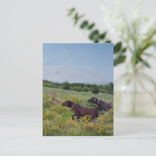 Duitse Shorthaired Pointers Feestdagenkaart (Staand voorkant)