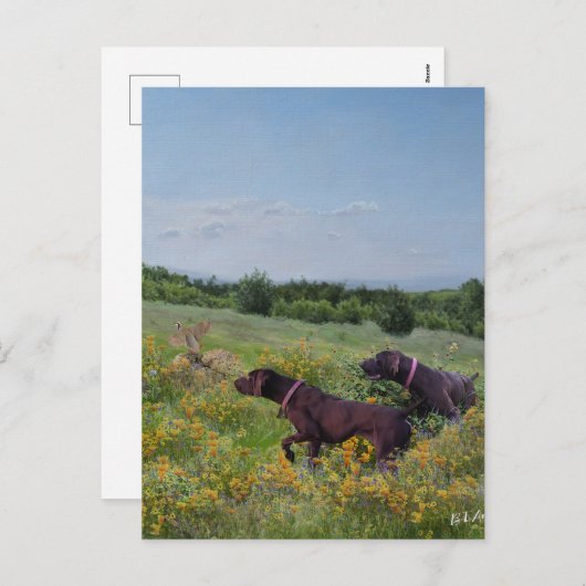 Duitse Shorthaired Pointers Feestdagenkaart (Voorkant / Achterkant)