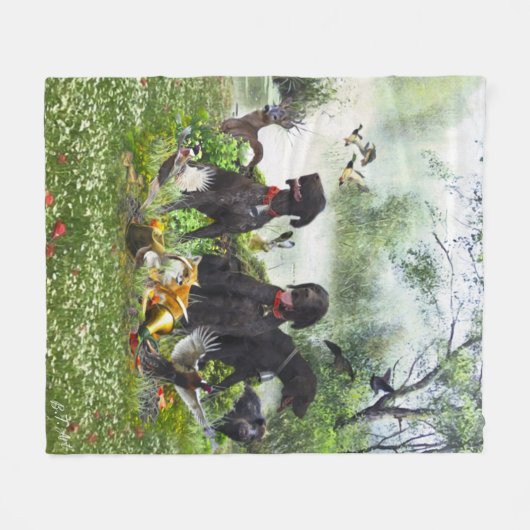 Duitse Shorthaired Pointers Fleece Deken (Voorkant (Horizontaal))