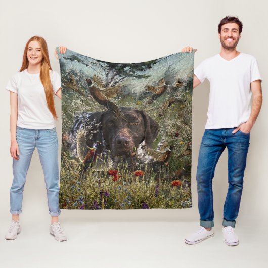 Duitse Shorthaired Pointers Fleece Deken (In situ)