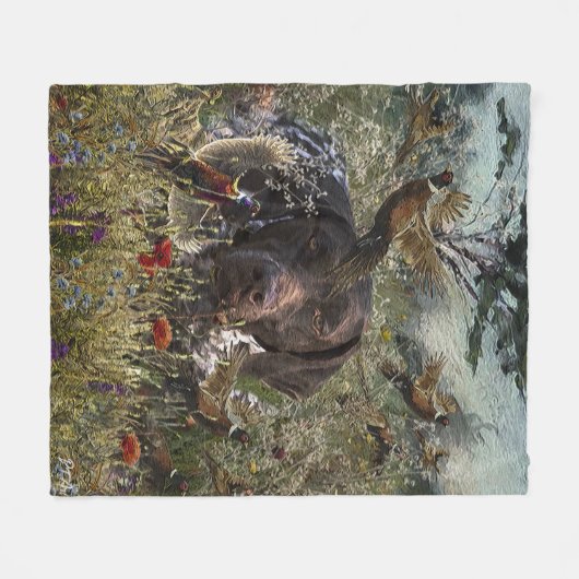 Duitse Shorthaired Pointers Fleece Deken (Voorkant (Horizontaal))