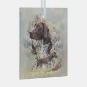 Duitse Shorthaired Pointers Glas Ornament (Voorkant Rechts)